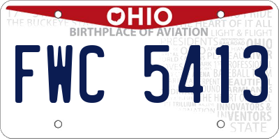 OH license plate FWC5413