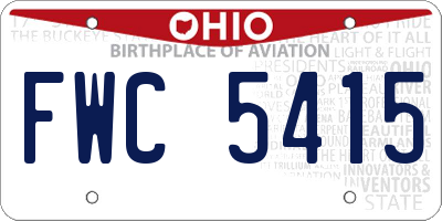 OH license plate FWC5415