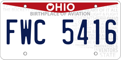 OH license plate FWC5416