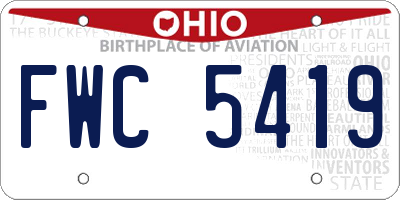OH license plate FWC5419