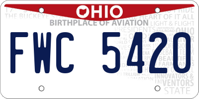 OH license plate FWC5420