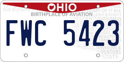 OH license plate FWC5423