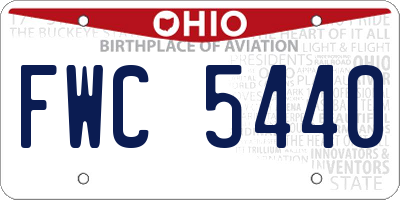 OH license plate FWC5440