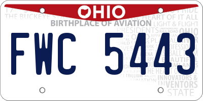 OH license plate FWC5443