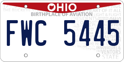 OH license plate FWC5445