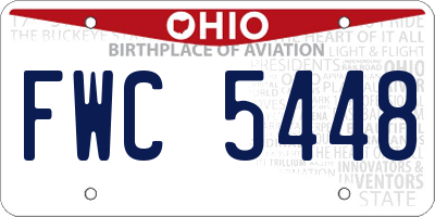 OH license plate FWC5448