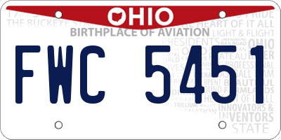 OH license plate FWC5451
