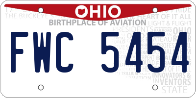 OH license plate FWC5454