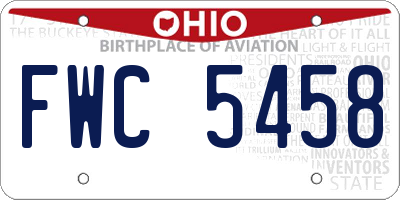 OH license plate FWC5458