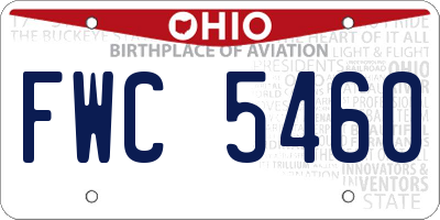 OH license plate FWC5460