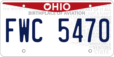 OH license plate FWC5470