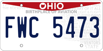 OH license plate FWC5473