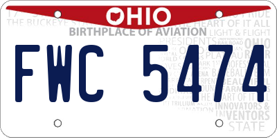 OH license plate FWC5474