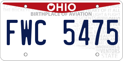 OH license plate FWC5475