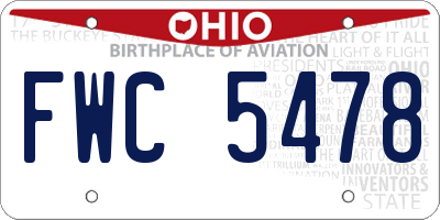 OH license plate FWC5478