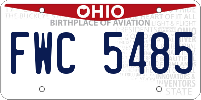 OH license plate FWC5485