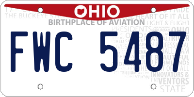 OH license plate FWC5487