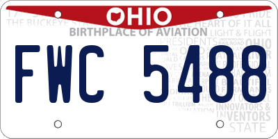 OH license plate FWC5488