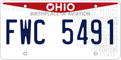 OH license plate FWC5491