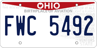 OH license plate FWC5492