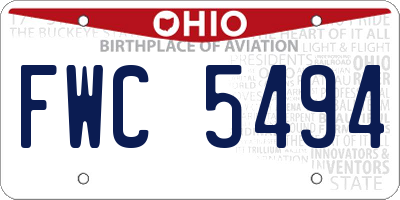 OH license plate FWC5494