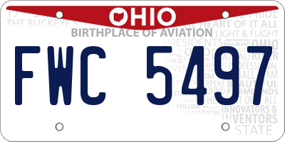 OH license plate FWC5497