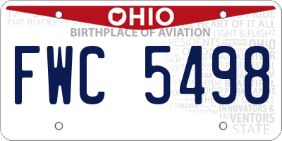 OH license plate FWC5498