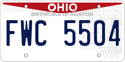 OH license plate FWC5504