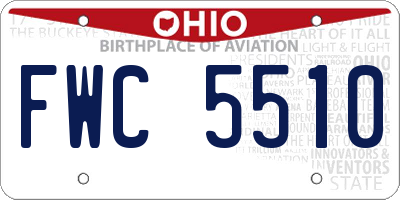 OH license plate FWC5510
