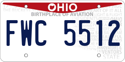 OH license plate FWC5512