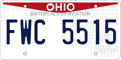 OH license plate FWC5515