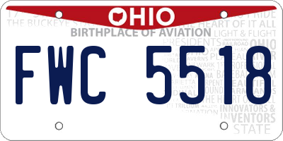 OH license plate FWC5518
