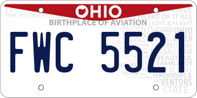 OH license plate FWC5521