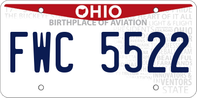 OH license plate FWC5522