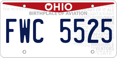 OH license plate FWC5525