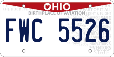 OH license plate FWC5526