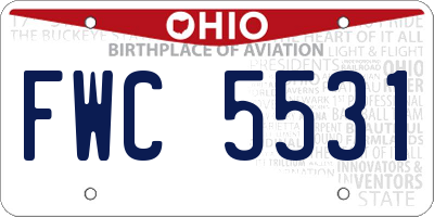 OH license plate FWC5531