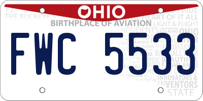 OH license plate FWC5533