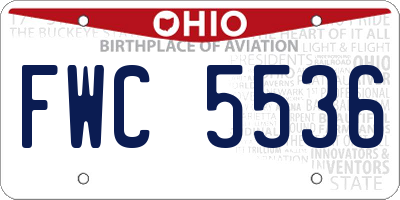 OH license plate FWC5536