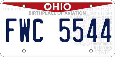OH license plate FWC5544