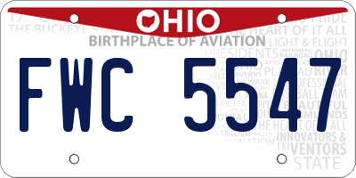 OH license plate FWC5547