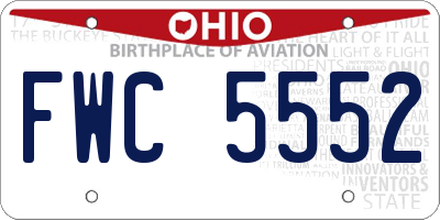 OH license plate FWC5552