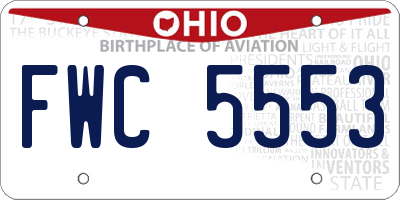 OH license plate FWC5553