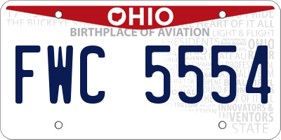 OH license plate FWC5554