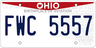 OH license plate FWC5557