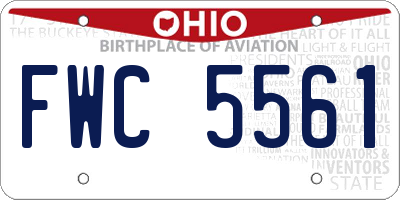 OH license plate FWC5561