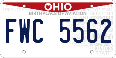 OH license plate FWC5562