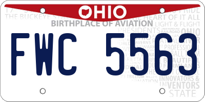 OH license plate FWC5563