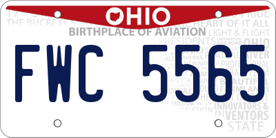OH license plate FWC5565