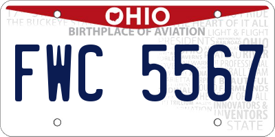 OH license plate FWC5567